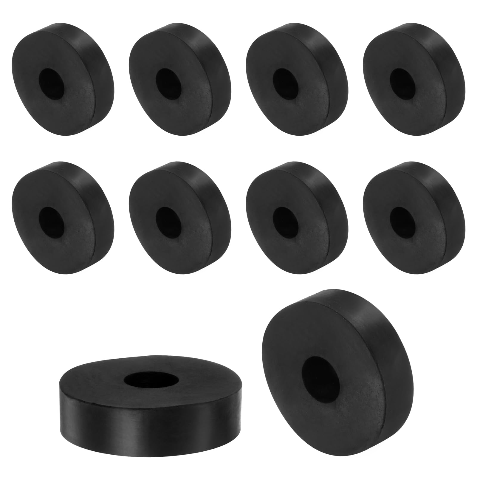 uxcell 8pcs Rubber Spacers 40mm OD x 12mm ID x 10mm Height Round Anti Vibration Spacer Rubber Bushing Grommets Thick Rubber Washers for Home Car