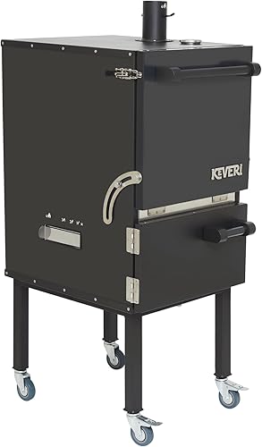 Miniatura 9 de Keveri H1 Inox | | Horno de Carbón de Acero Inoxidable Multiusos | Parrilla, Ahumador, Asador, Horno, Horno de Pizza Acero inoxidable,Trufa