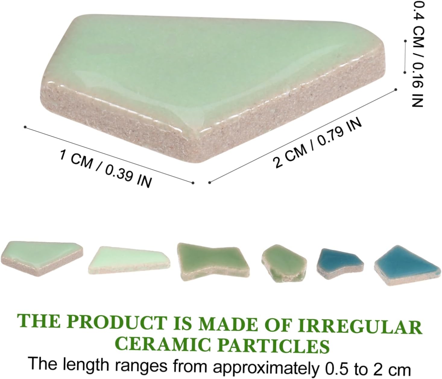 SHINEOFI DIY Irregular Glazed for Crafts Colorful Mosaic Tiles Particulate Stones for Artistic Home Decor and Creative Projects