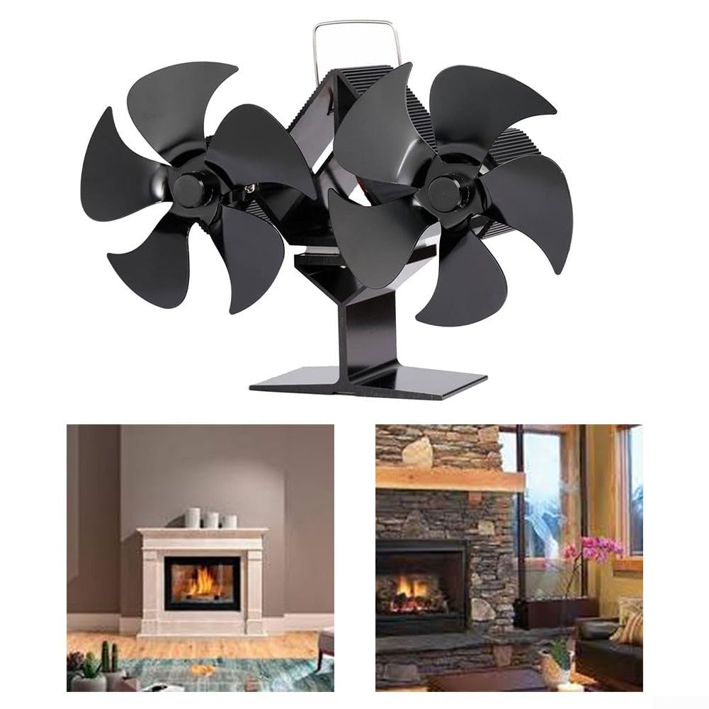 Ventola per stufa a legna, ventilatore magnetico per camino, alimentato a calore, per stufe a legna e caminetti