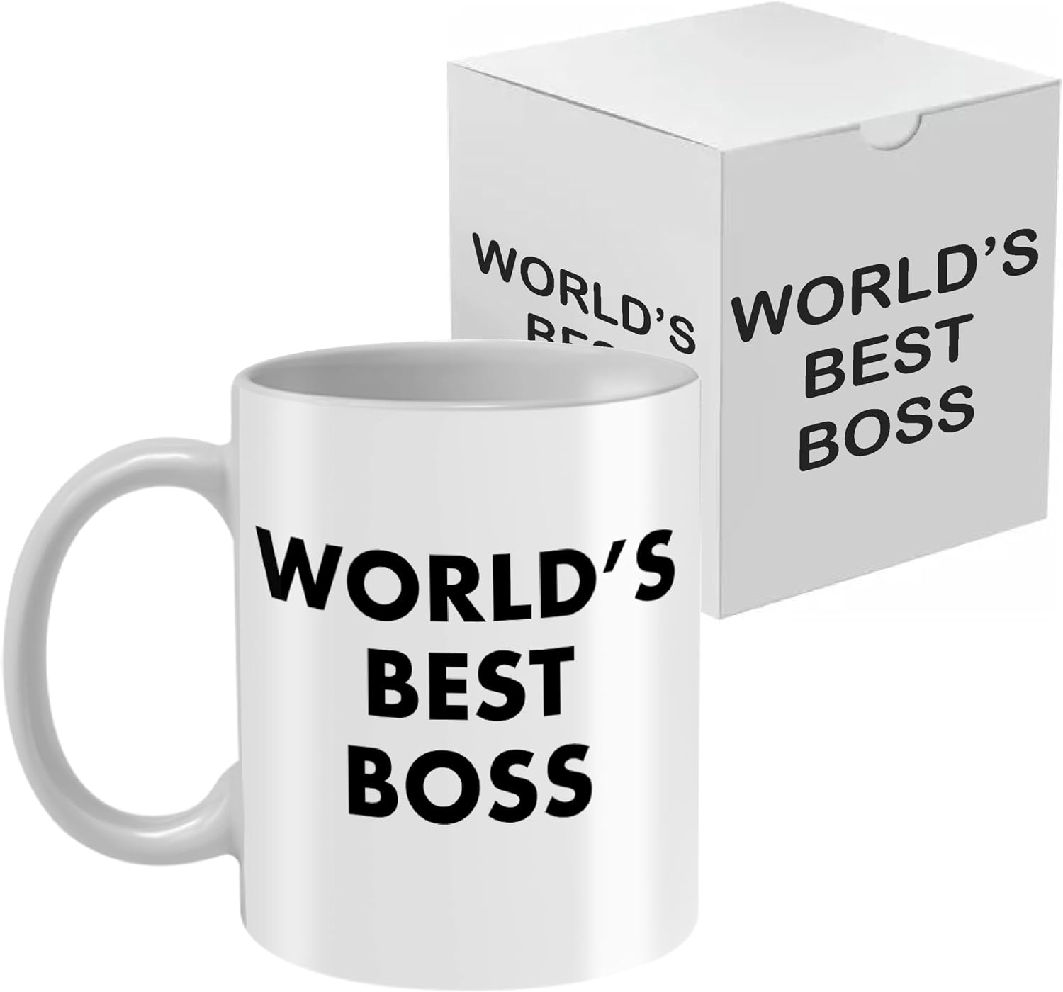 Caneca World Best Boss Ceramica 325ml com caixinha de presente ...