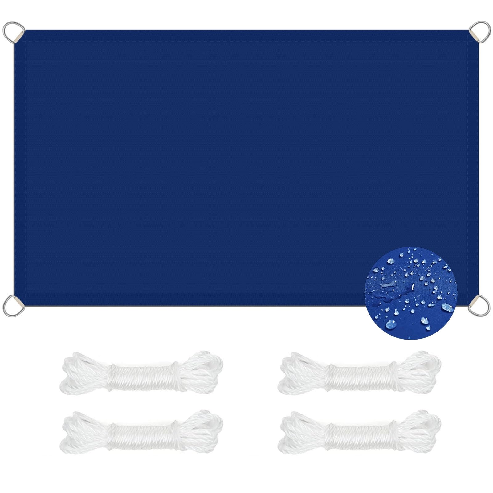 Voile d'ombrage carré 2.5 x 3 m filet protection solaire bleu