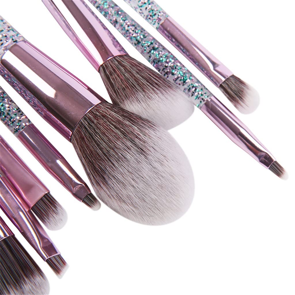10 Teile/Satz Kristall Glitter Make-Up Pinsel Set Pro Foundation Pinsel Blending Concealer Make Up Pinsel Set mit Tasche