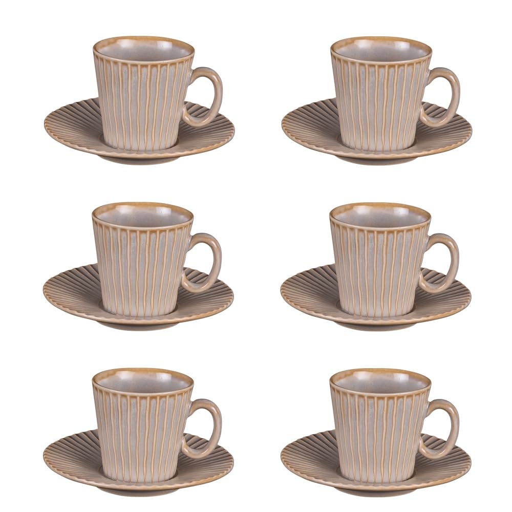 Table Passion - Coffret de 6 tasses à café avec sous tasses Liv