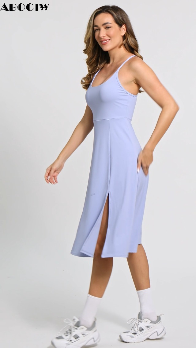 knee length dresses for ladies Manda Athletic Midi Dress