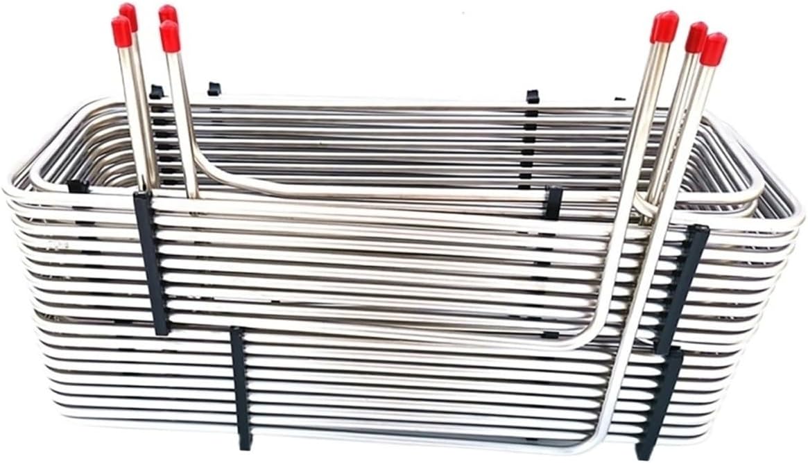 Rectangular 4-Way Stainless Steel Cooling Coil, Heat Exchanger Commercial Water Cooled Beer Machine Wort Chiller