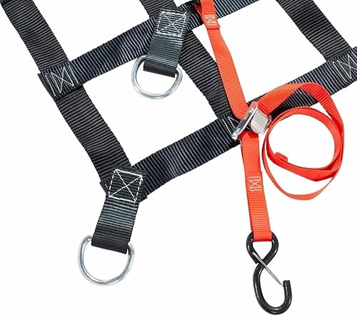 Miniatura 8 de Mytee Products - Red de carga resistente de 6' x 8' para cama de camioneta con anillos en D y accesorios de sujeción - Resistente red de carga para