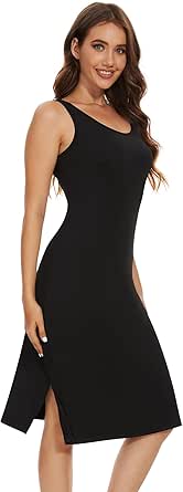 MANCYFIT Full Slip for Women Under Dress Slip Sleeveless Tank Top Dress Wide Straps at Amazon