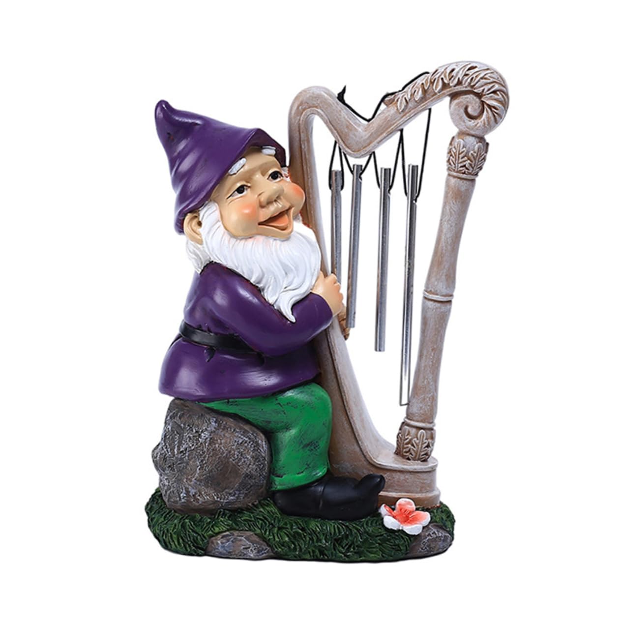 Hemobllo GNOME de Jardin Résine Éolien Décoration Extérieure Adorable pour Jardin Intérieur comme Anniversaire