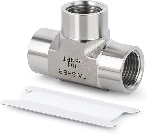 TAISHER 1PCS forja de accesorios de tubería de acero inoxidable 304, accesorios de tubería hembra NPT de 18 "x 18" x 18 "