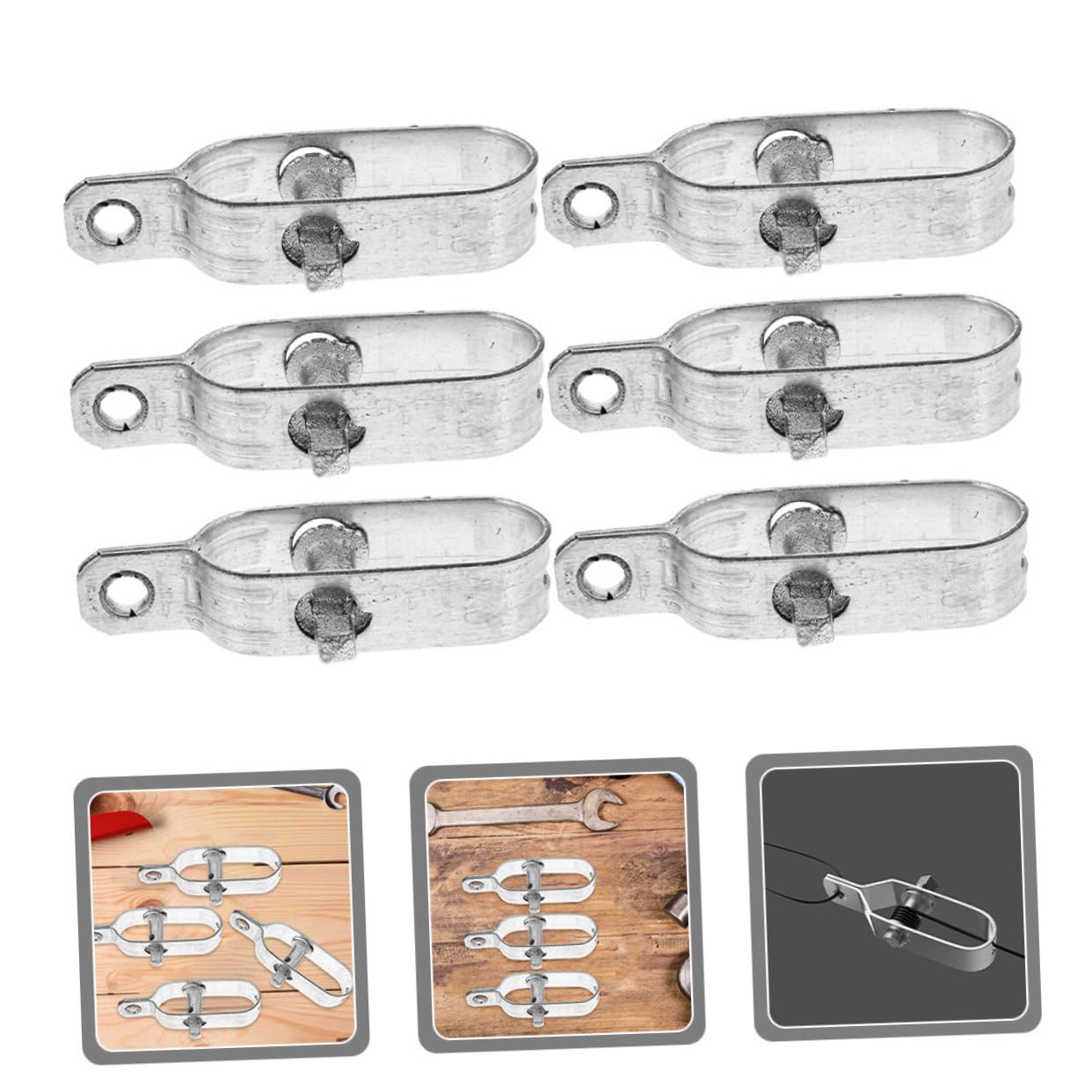 Gatuida 10pièces Tendeur De Câble pour Clôture Kit Serrage De Fils pour Jardin Ajusteur De Tension De Câble Extérieur Outil Pratique pour Fencing Et Support De Plantes