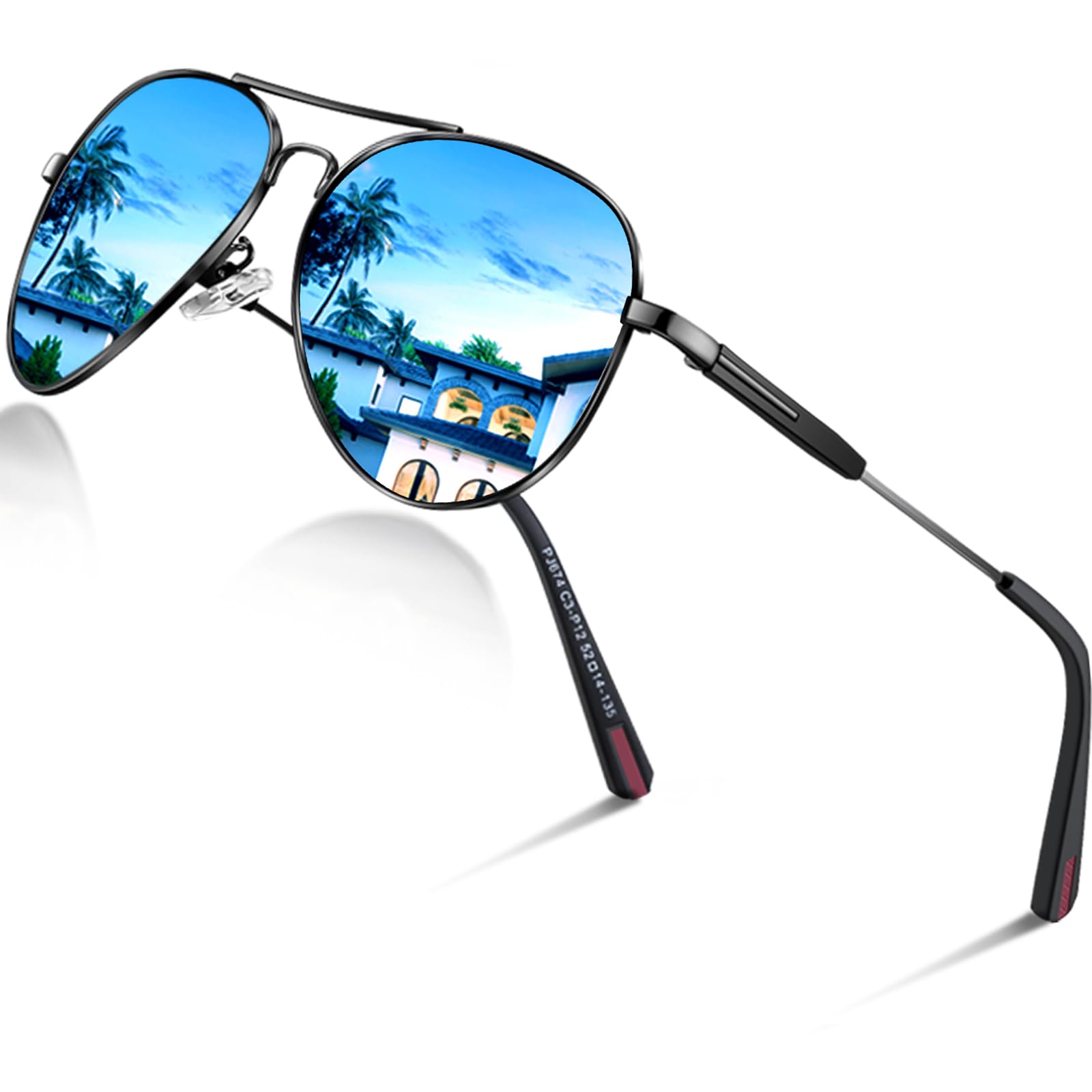 DADA-PRO Lentes de sol de aviador para hombres y mujeres, polarizados, retro, vintage, espejados para conducir, protección UV