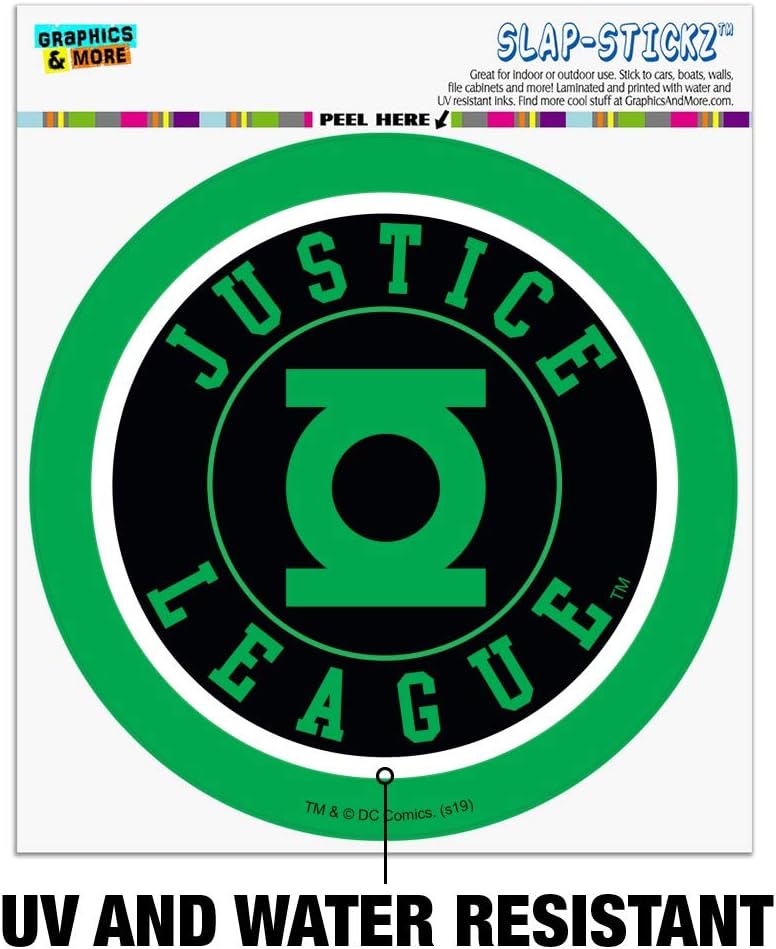 Justice League Green Lantern Athletic Logo Automotive Car Window Locker Circle Bumper Sticker - Image 2