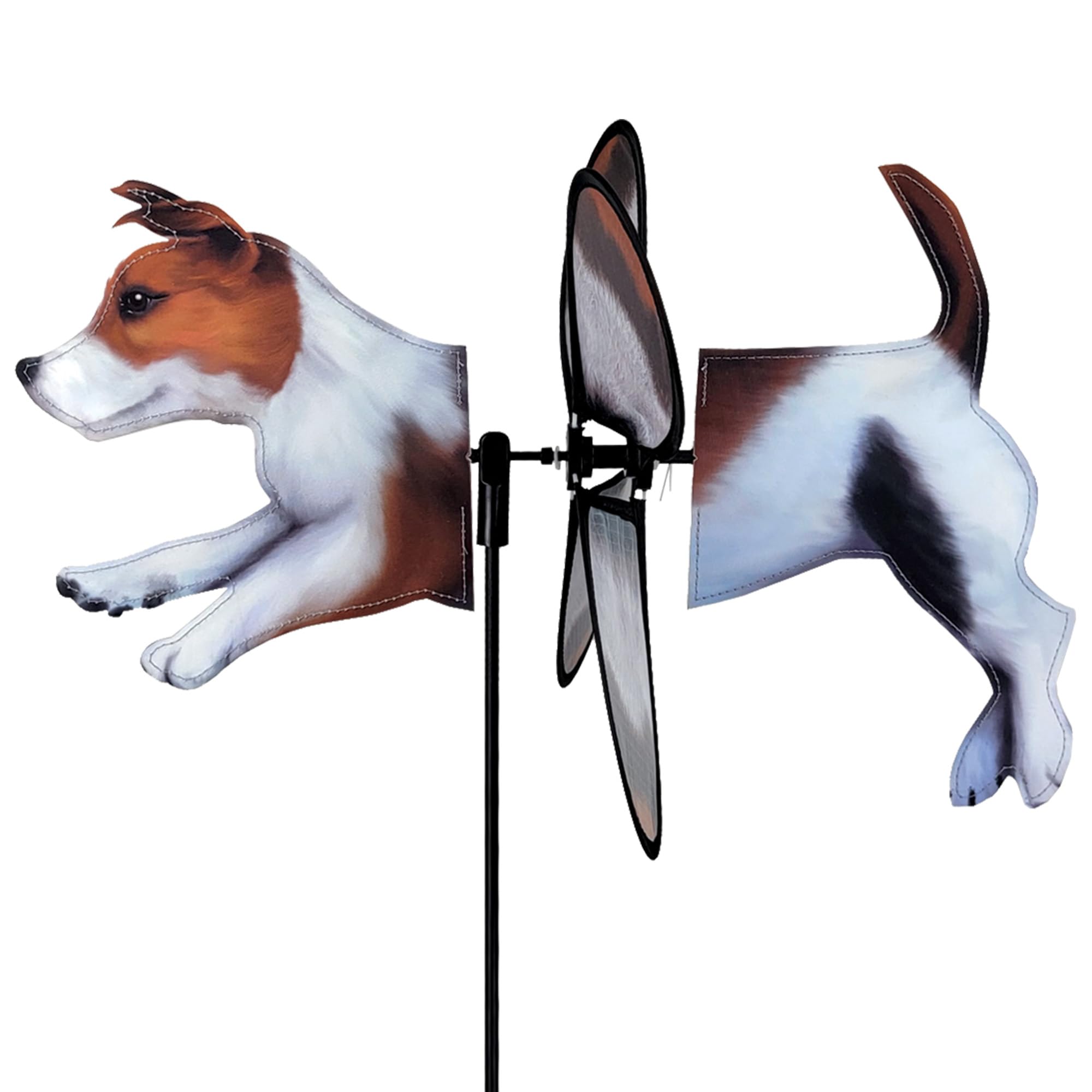 Éolienne de jardin facile à assembler Jack Russell, décoration extérieure contre les jardins ternes