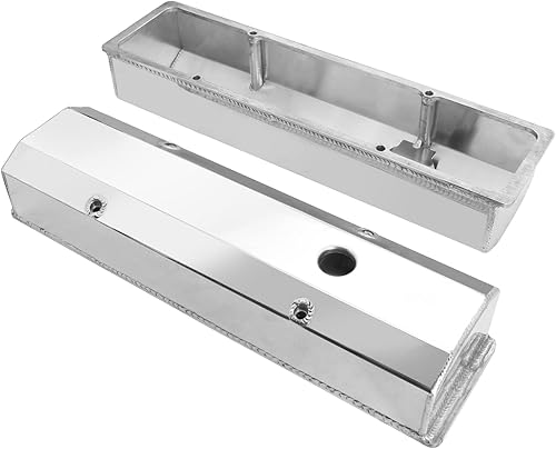 Miniatura 5 de Cubiertas altas de aluminio anodizado transparente para válvulas de 14" riel compatible con SBC Che-vy 283 305 327 350 383 400