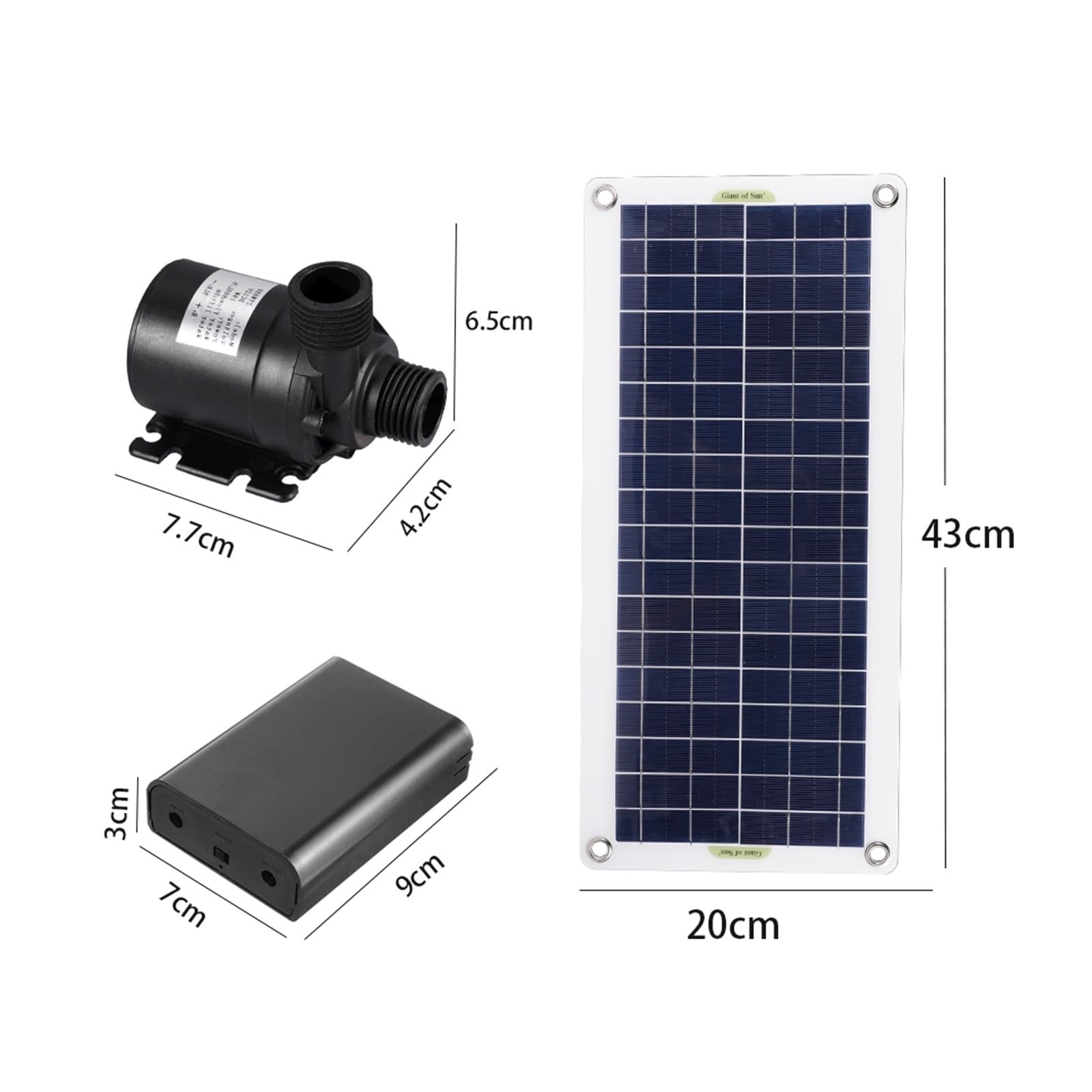 Bomba de Agua Solar, Bomba de agua Solar de 50W, Panel Solar sin escobillas, Kit de piscina de agua for peces, decoración de jardín de 12V, fuente alimentada por piscina, estanque, acuario para estanq