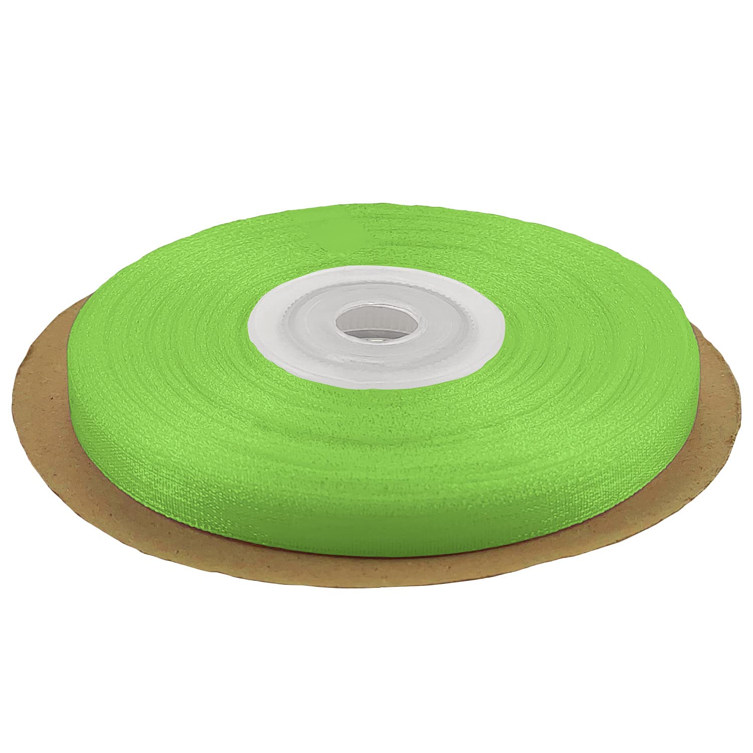 Netuno 1 roll of Satin Organza Ribbon Green 6 mm x 32 m (0.24 in x 12.6 in) Decorative Fabric Ribbon for Gifts Crafts Weddings Communion Baptism Christmas Birthdays Wrapping Scrapbooking DIY