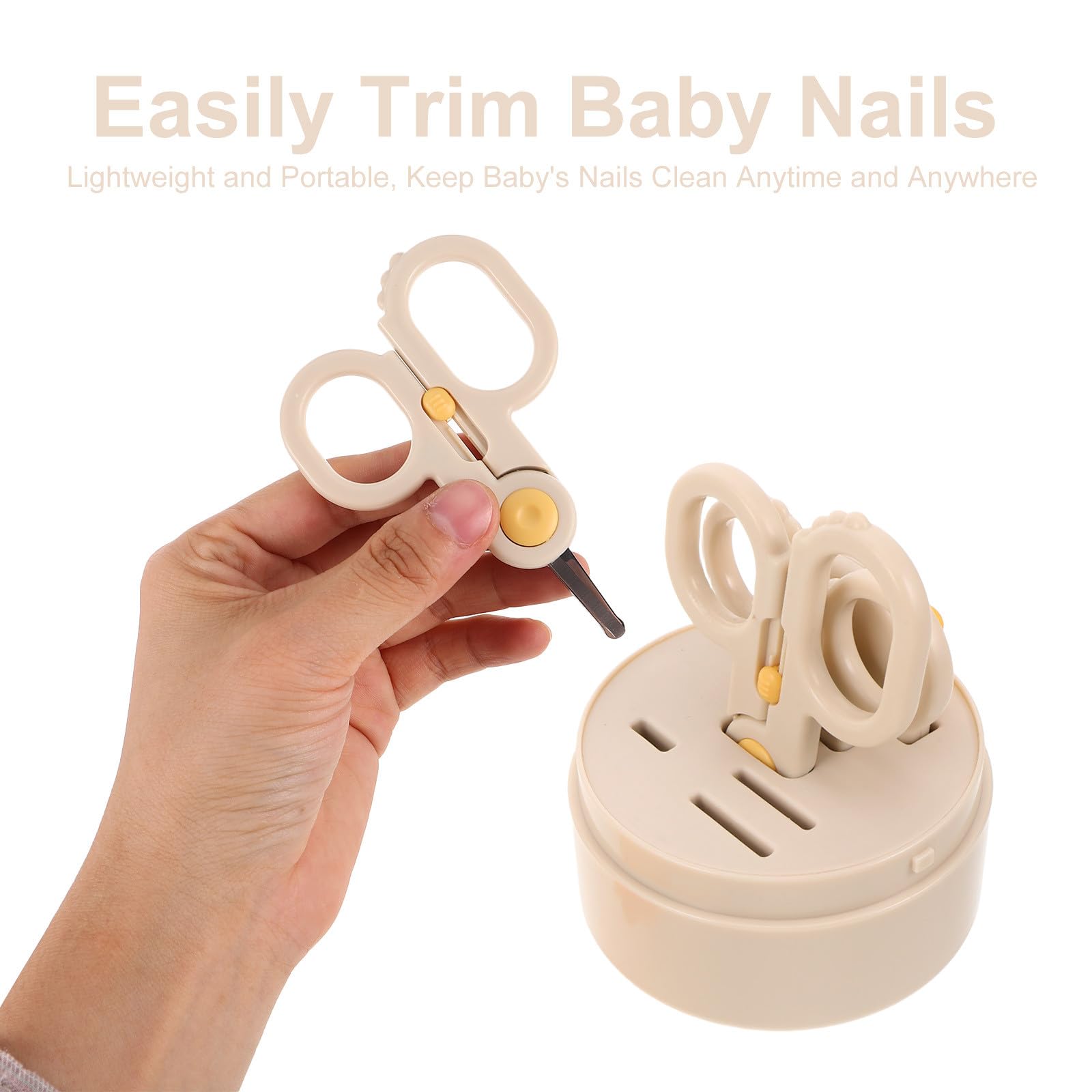 Cortaúñas Estuche Tijeras y Pinzas De Manicura Kit De Cuidado Para Bebés Pequeños Para Recién Nacidos y Cuidado De Uñas