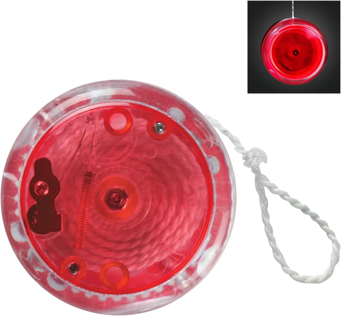 Light Up Yo-Yo Add Customized with Text Name or Personalized Image $1.77 Each -Sold in Pack of 300 - Translucent RED
