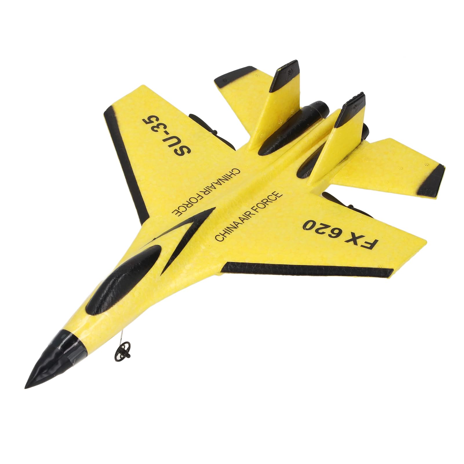 Aliante RC, Costruzione in Schiuma Aereo Telecomandato Leggero Resistente Agli Urti con Giroscopio a 3 Assi e Doppia Potenza del Motore, per Giocattolo da Esterno per Bambini (YELLOW)