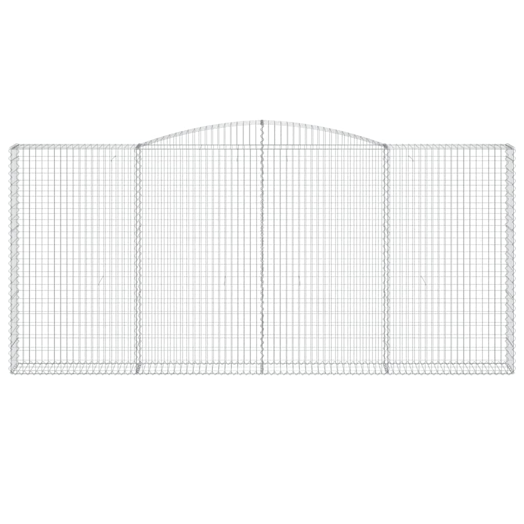 vidaXL Cesti Gabbioni ad Arco 7 pz 400x30x180/200 cm Ferro Zincato
