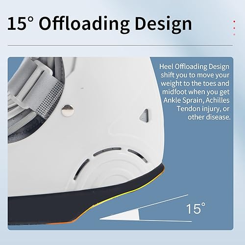 Miniatura 5 de Bota de descarga inflable para caminar y fractura para dolor de talón o tobillo, médica corta Air Cam Walker Brace para esguinces, fractura,