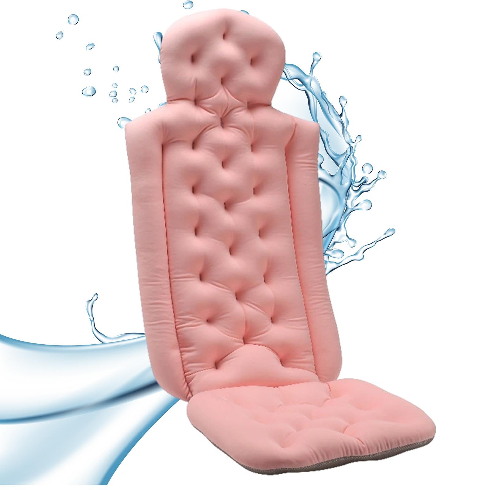 Bath Cushion For Tub | Luxury Full Body Bath Pillow With Anti-Slip Design | Comfortable Bath Accessories, Bathtub Cushion, And Bath Tub Pillow For Ultimate Relaxation In Your Home Bathroom Full Body B