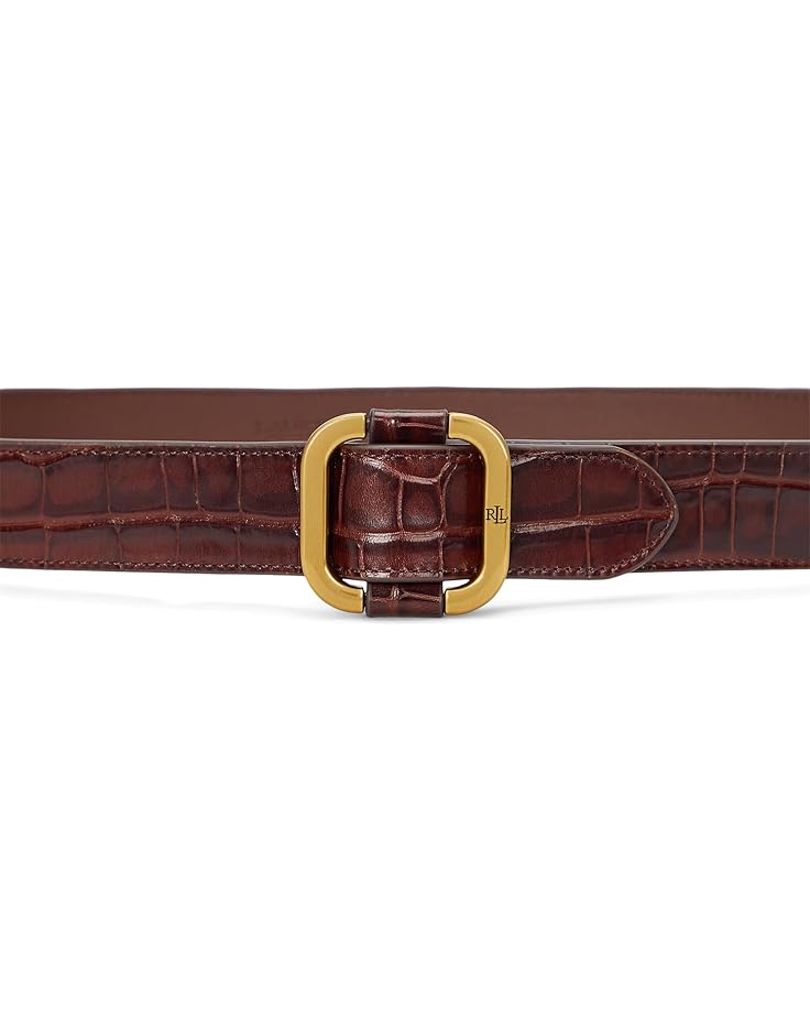 Lauren Ralph Lauren Slide-Buckle Croc-Embossed Leather Belt - #2 of 2