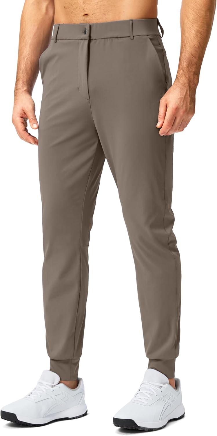 G Gradual Men's Stretch Golf Joggers with 3 Pockets Slim Fit Sweatpants Work Dress Casual Pants for Men with Belt Loops - Image 2