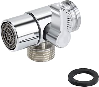 Yizhet Brass Diverter for Kitchen or Bathroom Sink Faucet Valve/Adapter Replacement Part M22 X M24 Connector for Handheld Bidet Hand Sprayer, Polished Chrome - coolthings.us