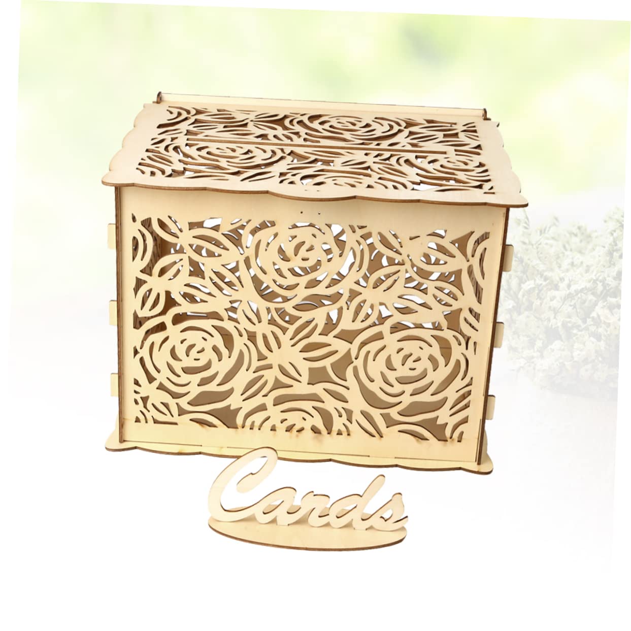 Abaodam Scatola in Legno per Matrimonio Fai da Te Motivo Scatola per Caramelle Piccoli Regali Biglietti Decorazione per Feste di Matrimonio