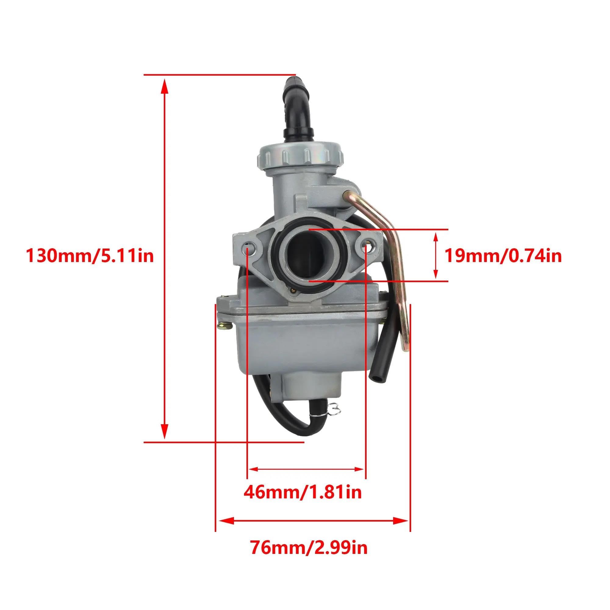 Carburador Repuesto para CRF50F para CRF80F para Piezas Motor XR50R Carburador Motocicleta PZ20 50Cc 70Cc 90Cc 110Cc 125Cc Motor 4 Tiempos(Set)