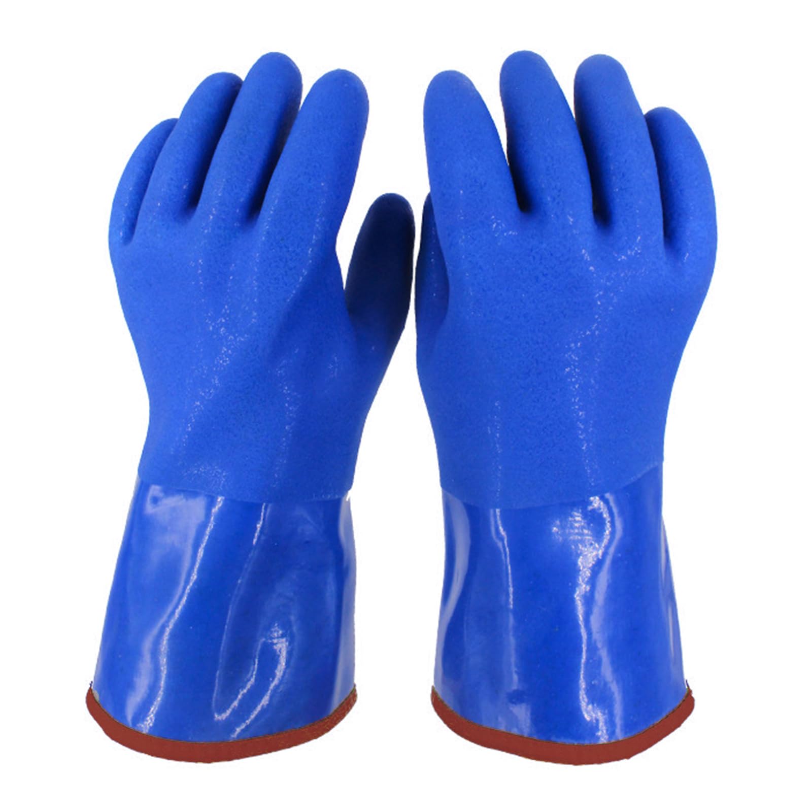 Gants 100 % étanches Pour Homme Et Femme, Gants De Travail D'hiver – Gants Isothermes Pour Activité Au Congélateur – Compatible écran Tactile, Prise De Main – Bleu, Taille S