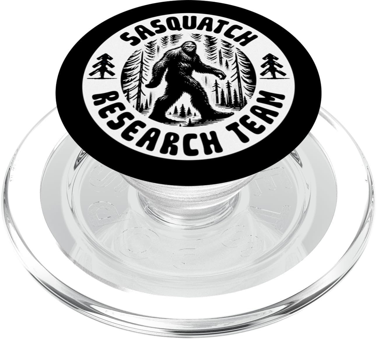 Sasquatch Research Team - Bigfoot Forest Walk PopSockets PopGrip for MagSafe, Clear