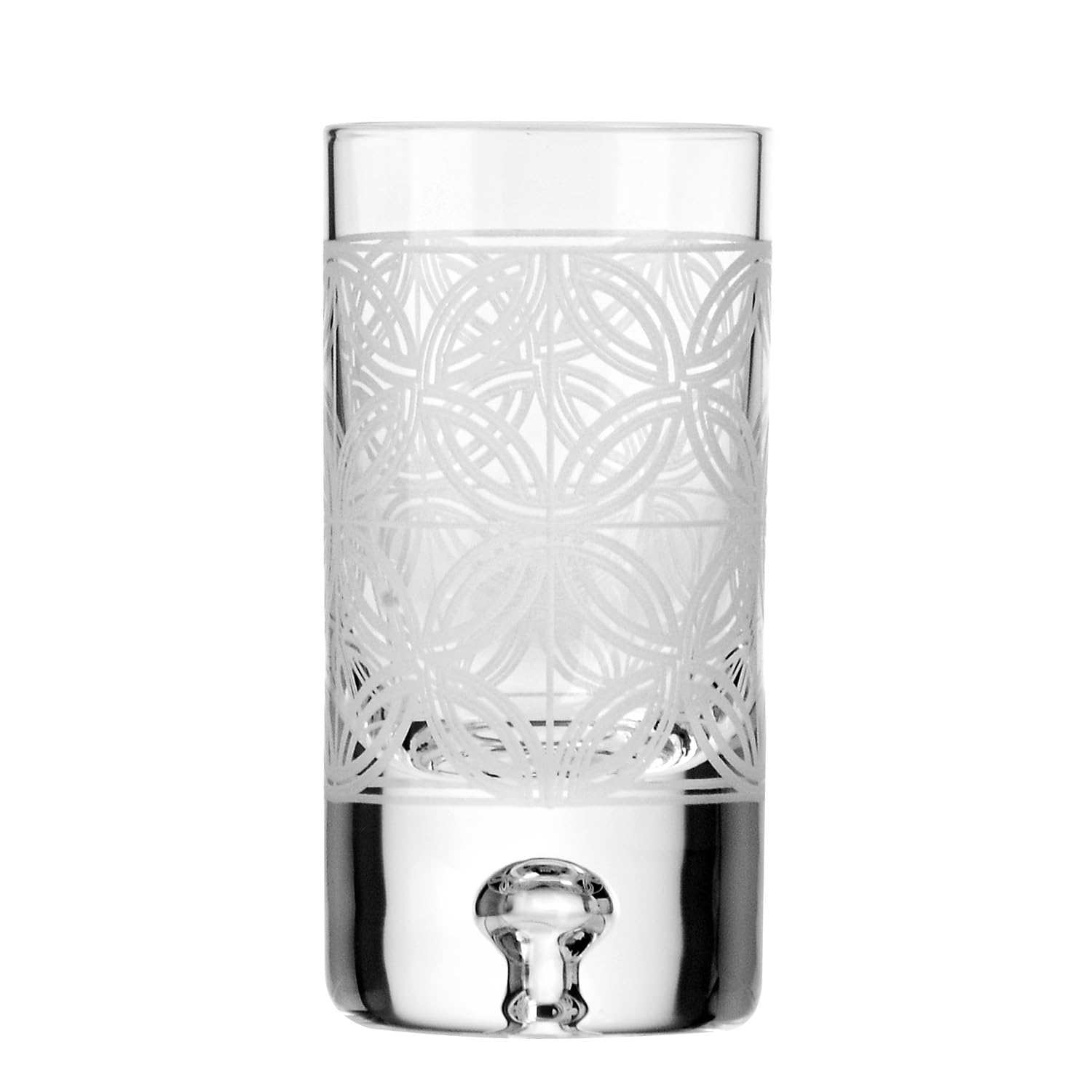 Krosno – Verres à Vodka, Liqueur et Spiritueux 50 ml, Lot de 6 – Verre en Cristal – 2 Motifs de Taille – Faits et Taillés à la Main – Collection Saga – Idéal comme Cadeau