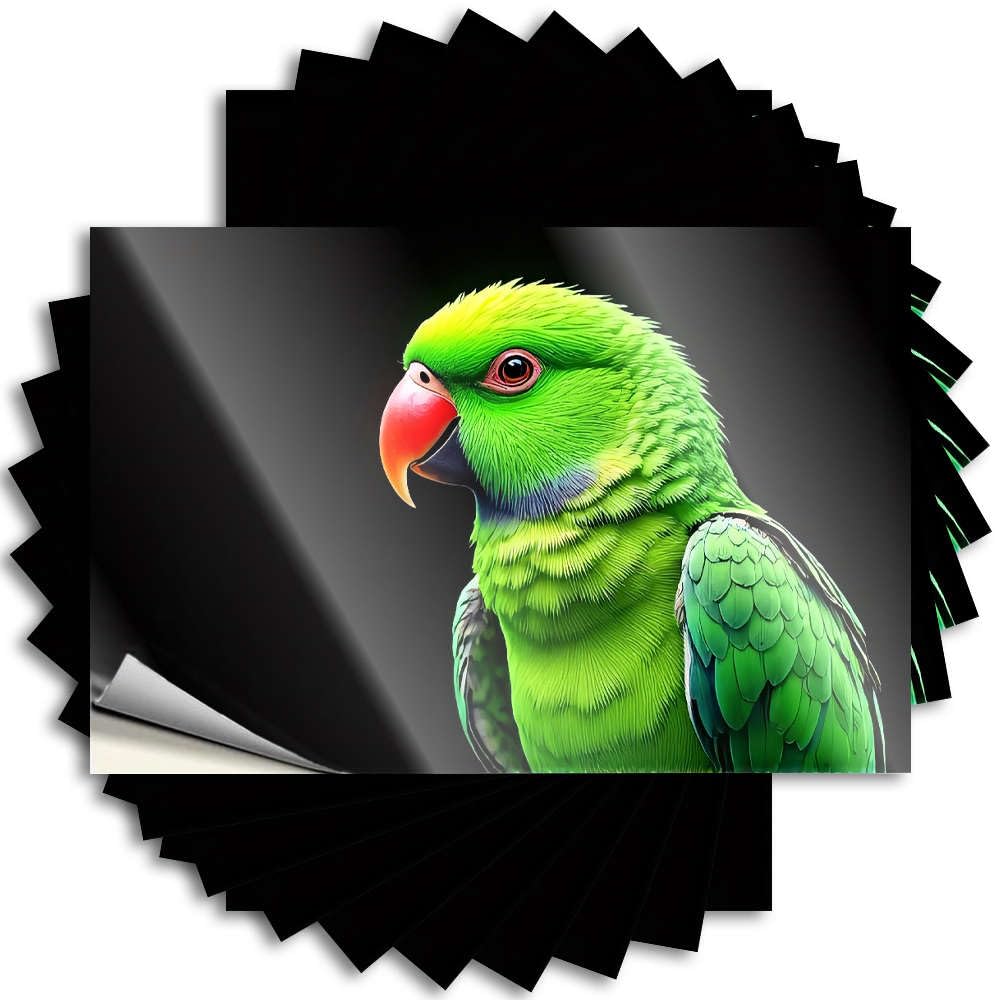 Stickers Man Cave Accessories Durable Vinyl - A Vibrant Green Parrot with A Striking Red Beak. Hard for Summer Use(8X12CM)