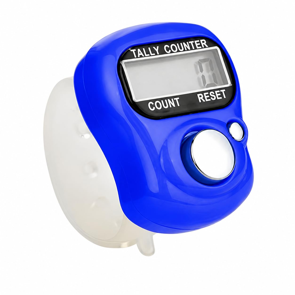 Digital Tally Counter with Ring, Muti-Color, 5-Digit LCD Display, Manual Count and Reset Button, Portable Handheld Counter for Chanting Mantra and Prayer Beads | Blue-image-8
