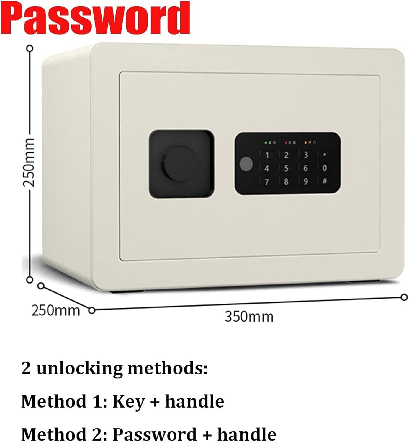 Safe strongbox 安全で丈夫 耐火 防水 安全 安全 指紋 パスワード