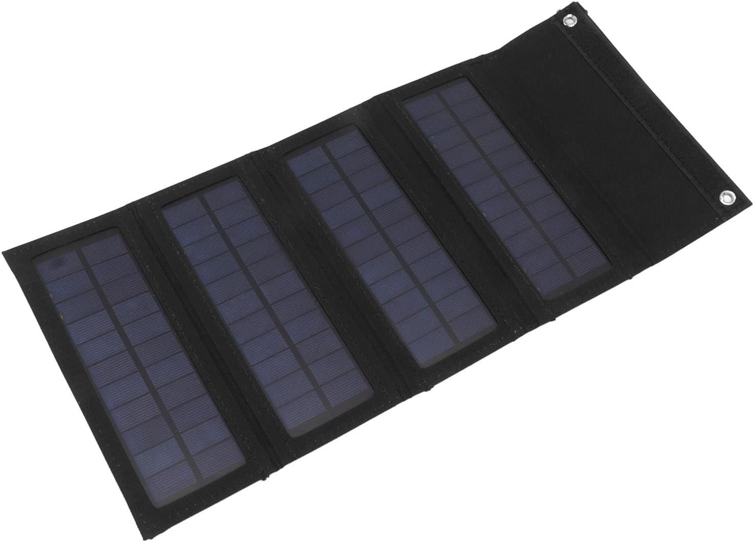 Portable Foldable 40W Solar Panel Charging Bag, 40 Watt Solar Panel with USB Interface, Low Light Efficiency, Light Weight, Convenient Carrying, for Camping, for Hiking (Black)