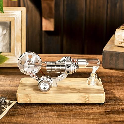 Miniatura 3 de Generador eléctrico juguete didáctico volante motor único a aire Sunnytechhot M14-03-s