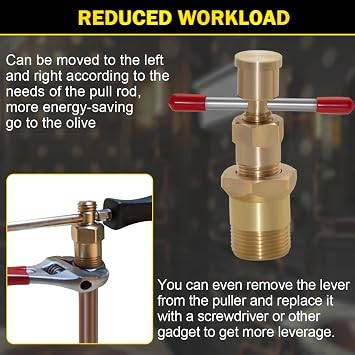 Olive Puller Removal Tool,Ferrule Puller Tool for NPT 1/2 3/4 Pipe,Not Damage the Pipe Olive Compression Ring Removal Tool,Compression Sleeve Puller