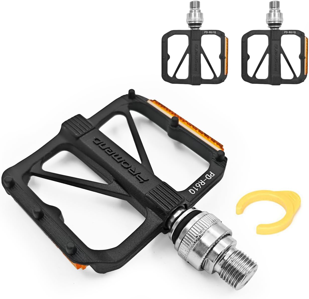 Quick-Release Folding Bike Pedals, Aluminum Alloy Ultralight Bicycle Pedals, 9/16 inch 3 Bearings Design Pedals for Mountain & Folding Bikes Anti-Slip Design