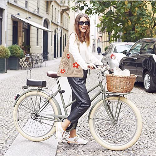 Crochet Tote Bag with Cute KeyChain Sunflower Bracelet - Aesthetic Mesh Beach & Pool Hobo Bag4