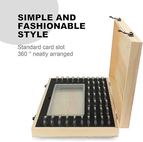 Miniatura 3 de Caja de almacenamiento de monedas de madera, estuche para cápsulas de monedas con cerradura para 40 monedas y 100 billetes