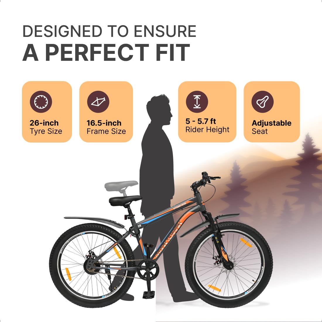 26 Inch Bike Size For Male Urban Terrain Bolt Cycles For Men With