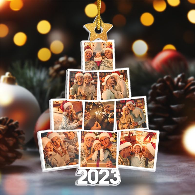 Miniatura 2 de Pawfect House Family The Perfect - Árbol de Navidad con foto personalizada, adornos de Navidad para árbol genealógico, decoraciones de Navidad,