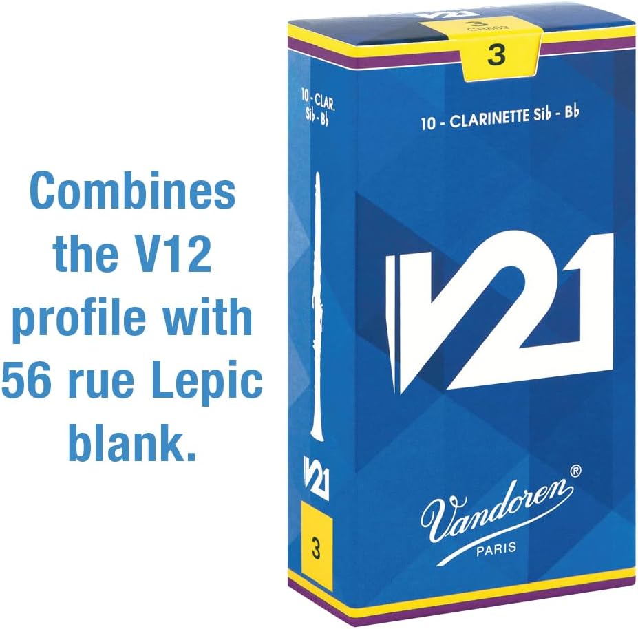 Vandoren CR803 Bb Clarinet V21 Reeds Strength 3; Box of 10