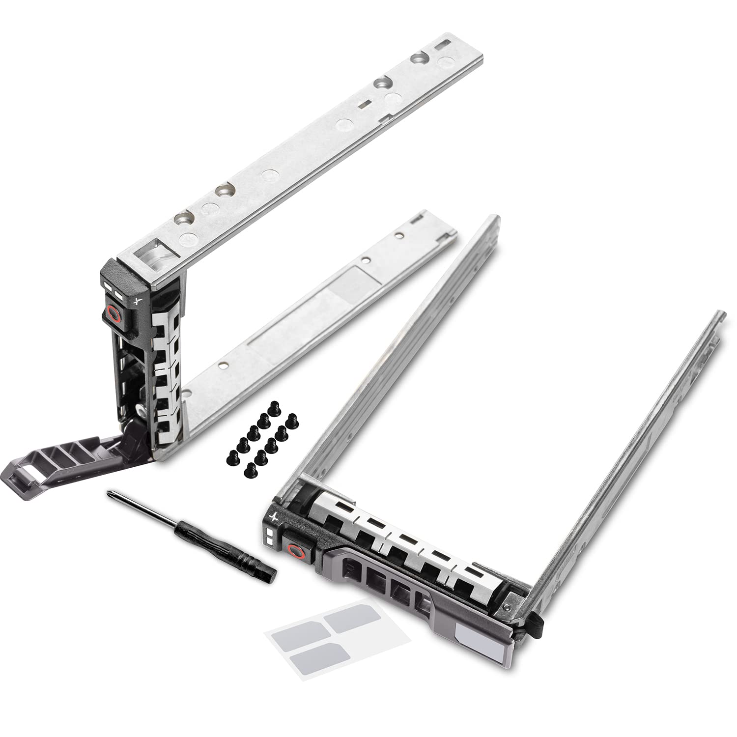 WORKDONE 4er Pack - 2,5-Zoll Hard Drive Caddy Tray Festplattenrahmen - kompatibel für Dell PowerEdge Servern - T440 T640 R330 R430 T430 R630 T630 R730 R830 R930 R320 R420 - HDD Träger Rahmen