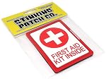 First Aid Kit Inside PVC Tactical Hook and Loop Patch | Red and White