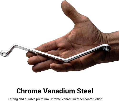 Miniatura 4 de Capri Tools Juego de llaves purgador de frenos, de doble extremo angular, 7 a 11 mm, 5 piezas, métrica